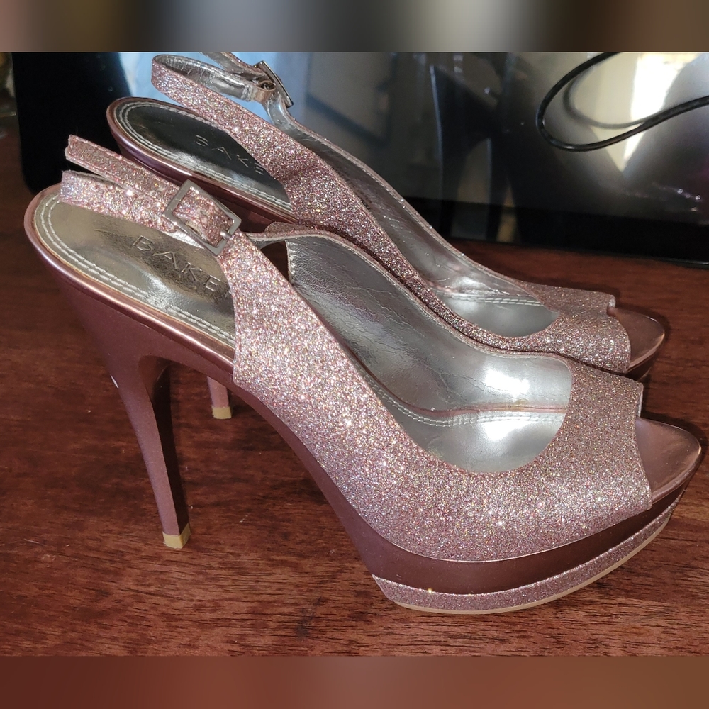 Pink sparkly heels